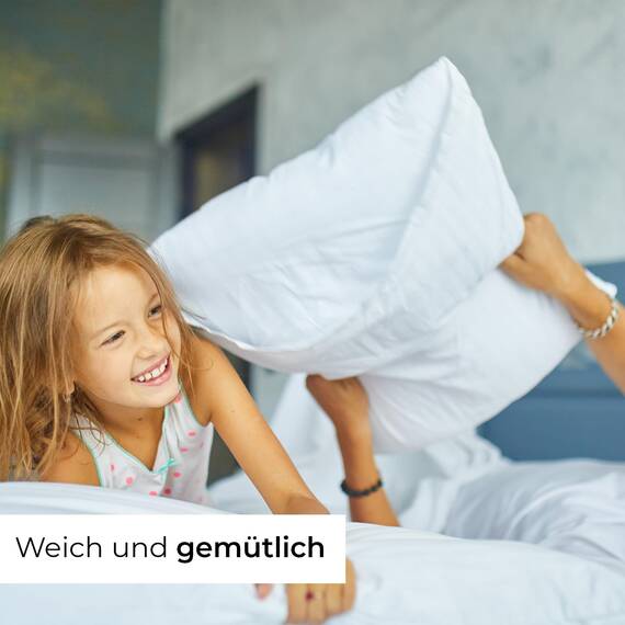 Kissenbezüge 40x80 cm Weiß im 2er-Pack - Weiche Kopfkissenbezüge aus Mikrofaser - Atmungsaktive, pflegeleichte und knitterfreie Kissenhüllen - Maschinenwaschbar mit Hotelverschluss - Oeko-TEX