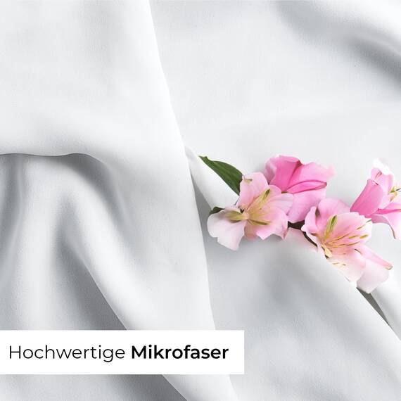 Kissenbezüge 40x80 cm Weiß im 2er-Pack - Weiche Kopfkissenbezüge aus Mikrofaser - Atmungsaktive, pflegeleichte und knitterfreie Kissenhüllen - Maschinenwaschbar mit Hotelverschluss - Oeko-TEX