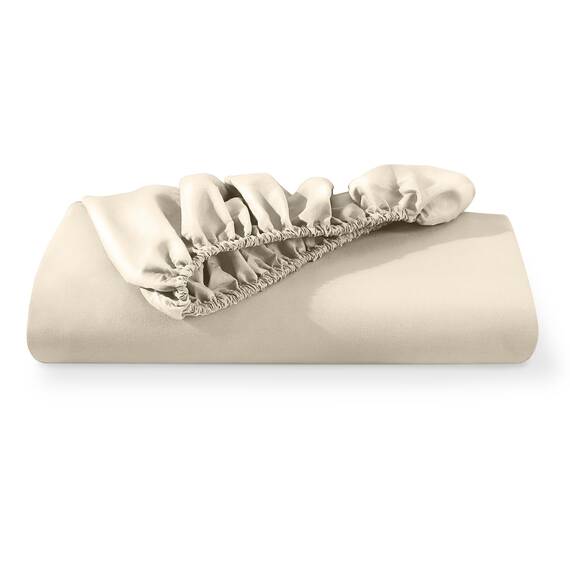 Bare Home Spannbettlaken für Einzelbett – Premium 1800 ultraweiche Mikrofaser – ultraweich knitterfrei – tiefe Tasche – 35 cm tief – 38,1 cm tief – Spannbettlaken für Einzelbett (Einzelbett, Sand)