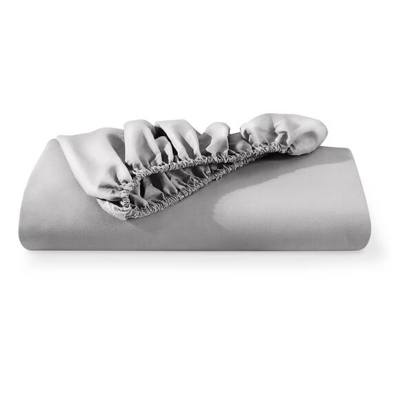 Bare Home Spannbettlaken für Super-King-Size-Betten – Premium 1800 ultraweiche Mikrofaser – ultraweich, knitterfrei – Tiefe Tasche – 35 cm tief (Super-King-Size, Hellgrau)