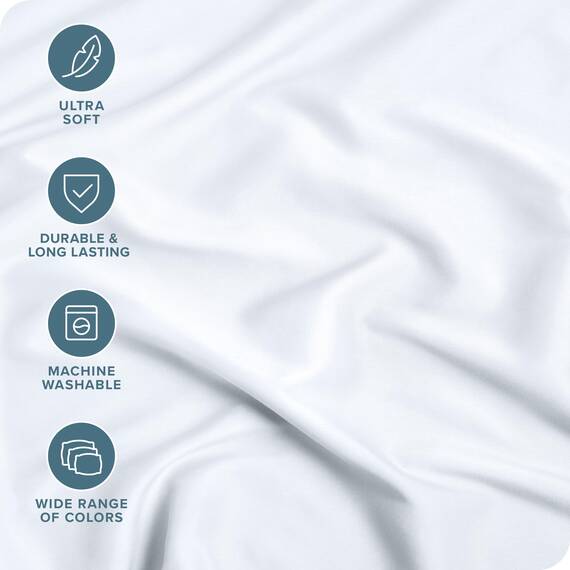 Bare Home Spannbettlaken für King-Size-Bett, Premium-Mikrofaser, ultraweiches 1800 Mikrofaser, knitterfrei, tiefe Tasche, 35 cm tief, King-Size-Spannbetttuch (Kingsize, Weiß)
