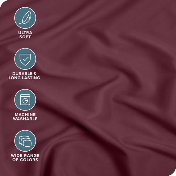 Bare Home Spannbettlaken für Einzelbett – Premium 1800 ultraweiche Mikrofaser – ultraweich knitterfrei – tiefe Tasche – 35 cm tief – Einzelbett-Spannbetttuch (Einzelbett, Burgunderrot)