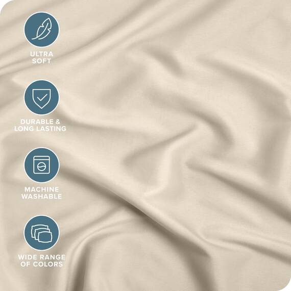 Bare Home Spannbettlaken für Einzelbett – Premium 1800 ultraweiche Mikrofaser – ultraweich knitterfrei – tiefe Tasche – 35 cm tief – 38,1 cm tief – Spannbettlaken für Einzelbett (Einzelbett, Sand)