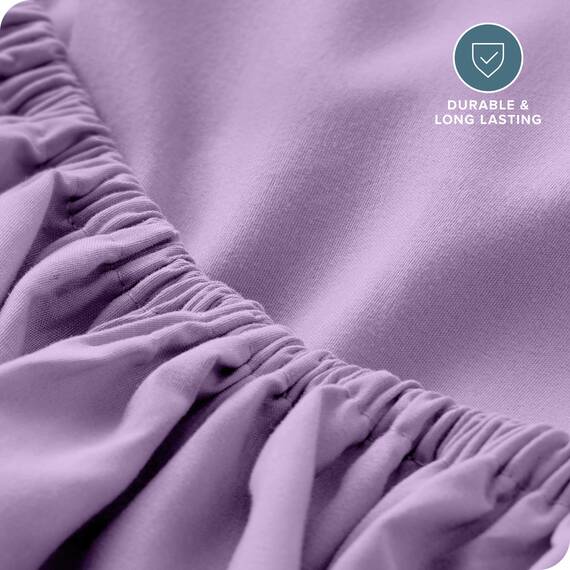 Bare Home Spannbettlaken für Doppelbett, hochwertige 1800 Mikrofaser, ultraweich, knitterfrei, tiefe Tasche, 35 cm tief, 38,1 cm tief, Doppelbett-Spannbetttuch (Doppelbett, Lavendel)
