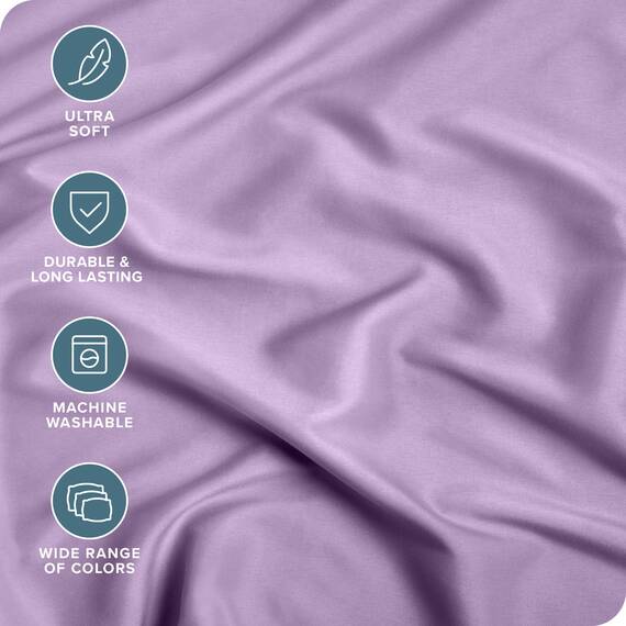 Bare Home Spannbettlaken, Premium-Mikrofaser, ultraweich, knitterfrei, tiefe Tasche, 35 cm tief, Lavendel-Kaiserfarben