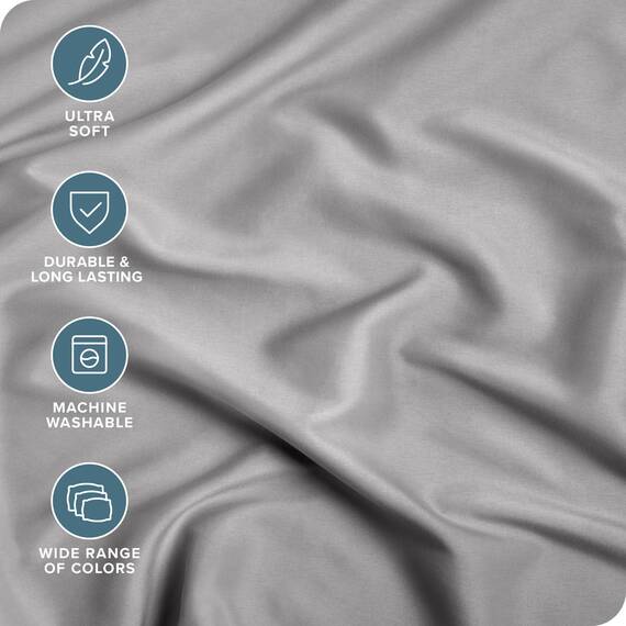 Bare Home Spannbettlaken für Super-King-Size-Betten – Premium 1800 ultraweiche Mikrofaser – ultraweich, knitterfrei – Tiefe Tasche – 35 cm tief (Super-King-Size, Hellgrau)