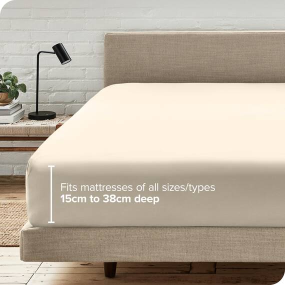 Bare Home Spannbettlaken für King-Size-Betten – Premium 1800 ultraweiche Mikrofaser – ultraweich, knitterfrei – tiefe Tasche – 35 cm tief – 38,1 cm tief – King-Size-Spannbetttuch (King-Size-Bett)