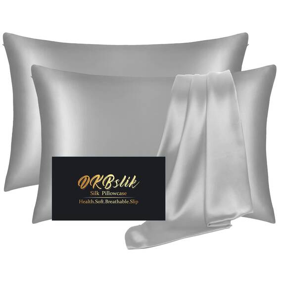 Seidenkissenbezüge, Maulbeerseide, Queen-Size-Größe, 2er-Set, Anti-Akne-Seiden-Kissenbezüge für Haar und Haut, natürliche Seidensatin-Kissenbezüge, Geschenke für Damen und Herren, 2 Stück mit