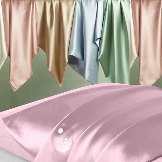 Seidenkissenbezug, 2er-Pack, natürliche Maulbeerseide, Anti-Akne-Seide-Kissenbezug für Haar und Haut, King-Size-Seidensatin-Kissenbezüge, Geschenke für Damen und Herren, Hellrosa