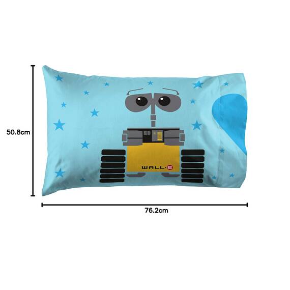 Jay Franco Pixar Wall-E Robo Love 1 Pack Pillowcase - Double-Sided Kids Super Soft Bedding (Official Pixar Product)