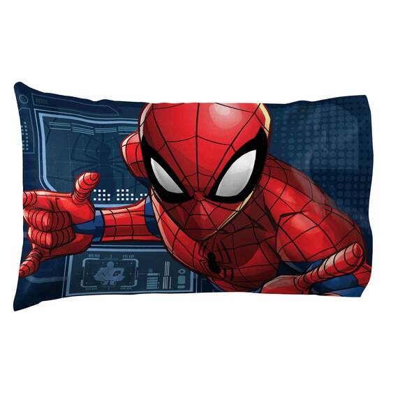 Jay Franco Marvel Spiderman 1 Pack Pillowcase - Double-Sided Kids Super Soft Bedding (Official Marvel Product)