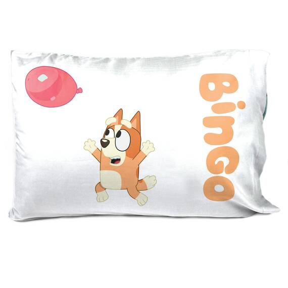 Jay Franco Bluey & Bingo 1 Single Reversible Pillowcase - Double-Sided Kids Super Soft Bedding (Official Bluey Product)