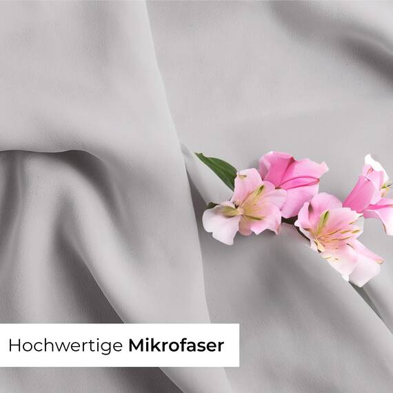 Kissenbezüge 40x60 cm Hellgrau im 2er-Pack - Weiche Kopfkissenbezüge aus Mikrofaser - Atmungsaktive, pflegeleichte und knitterfreie Kissenhüllen - Maschinenwaschbar mit Hotelverschluss - Oeko-TEX