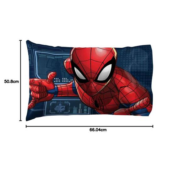 Jay Franco Marvel Spiderman 1 Pack Pillowcase - Double-Sided Kids Super Soft Bedding (Official Marvel Product)