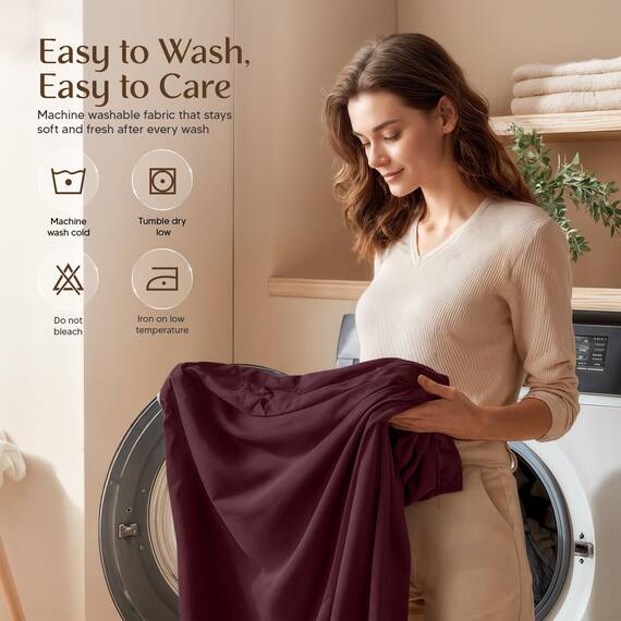 Utopia Bedding Bed Sheet Set - 4 Piece Queen Bedding - Soft Brushed Microfiber Fabric - Shrinkage & Fade Resistant - Easy Care (Queen, Burgundy)