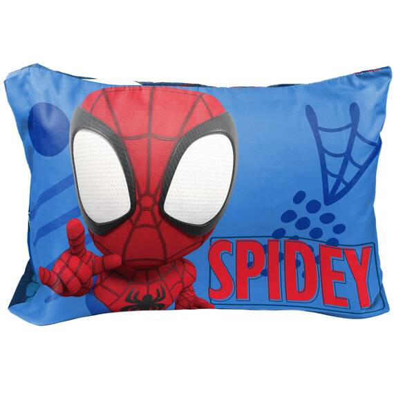 Jay Franco Marvel Spidey and His Amazing Friends Team Spidey 1 Einzel-Kissenbezug, doppelseitig, superweiche Kinderbettwäsche (offizielles Marvel-Produkt)