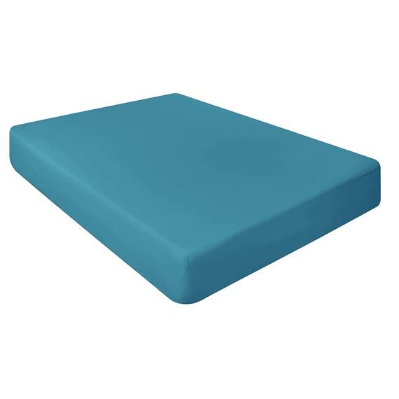 Spannbettlaken, feinste 100 % ägyptische Baumwolle, 23 cm, blaugrün, Super King