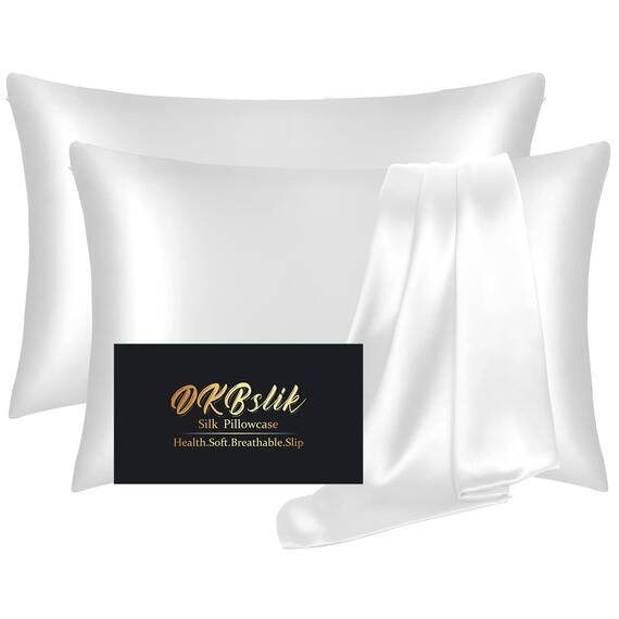 Seidenkissenbezüge, Maulbeerseide, Queen-Size-Größe, 2er-Set, Anti-Akne-Seiden-Kissenbezüge für Haar und Haut, natürliche Seidensatin-Kissenbezüge, Geschenke für Damen und Herren, 2 Stück, mit