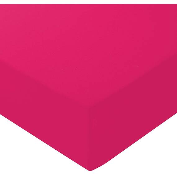 NIYS Luxury Bedding Spannbettlaken, 100 % ägyptische Baumwolle, 25 cm, für Doppelbett, Fuchsia