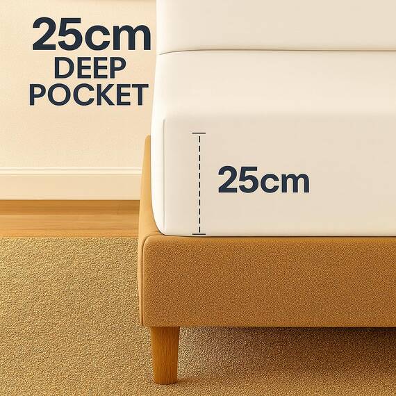 NIYS Luxury Bedding Spannbettlaken aus feinster 100 % ägyptischer Baumwolle, 25 cm, in 15 Farben (Weiß, Einzelbett + Kissenbezüge)