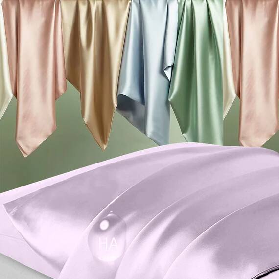 Seidenkissenbezug, 2er-Pack, natürliche Maulbeerseide Kissenbezug, Anti Akne Seide Kissenbezug für Haar und Haut, King Size Seidensatin Kissenbezug 2er Set mit verstecktem Reißverschluss, Geschenke