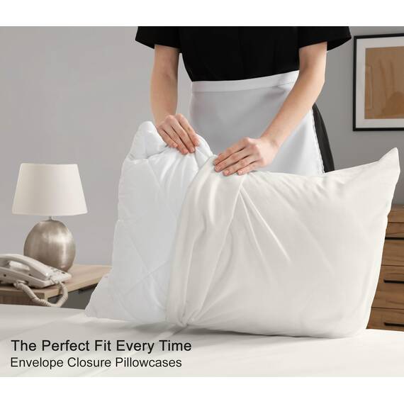 RUVANTI Bettlaken-Set aus 100% Baumwolle, atmungsaktive Perkal-Webart, 40,6 cm Tiefe Taschen, Hotelstandard, angenehm kühl, langlebig, einfarbig, Einzelbett, 3-teilig, Elfenbein