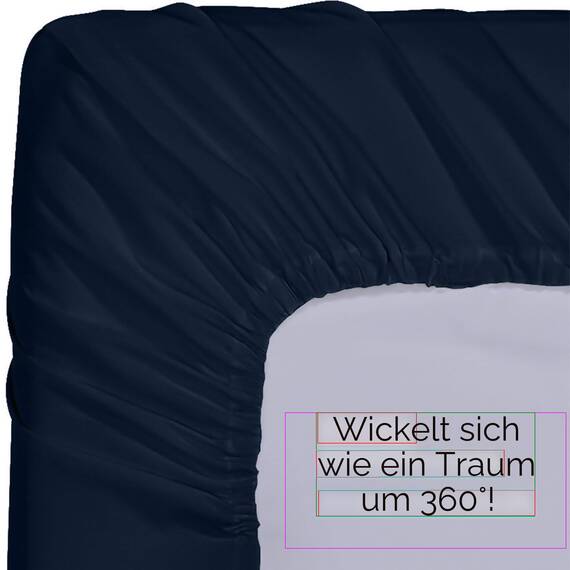 Utopia Bedding Spannbettlaken für King-Size-Betten, Tiefe Tasche, weiche Mikrofaser, schrumpf- und lichtbeständig, pflegeleicht, 1 Spannbetttuch (Marineblau)