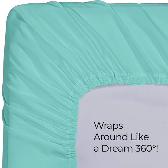 Utopia Bedding Spannbetttuch – Bettlaken – Tiefe Tasche – weiche Mikrofaser – schrumpf- und lichtbeständig – pflegeleicht – nur 1 Spannbetttuch (Spa-Blau)