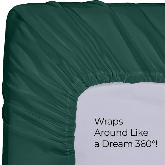 Utopia Bedding, Spannbetttuch für Einzelbett, Bettlaken, tiefe Taschen, weiche Mikrofaser, schrumpf- und farbecht, pflegeleicht, nur 1 Spannbetttuch (Smaragd)