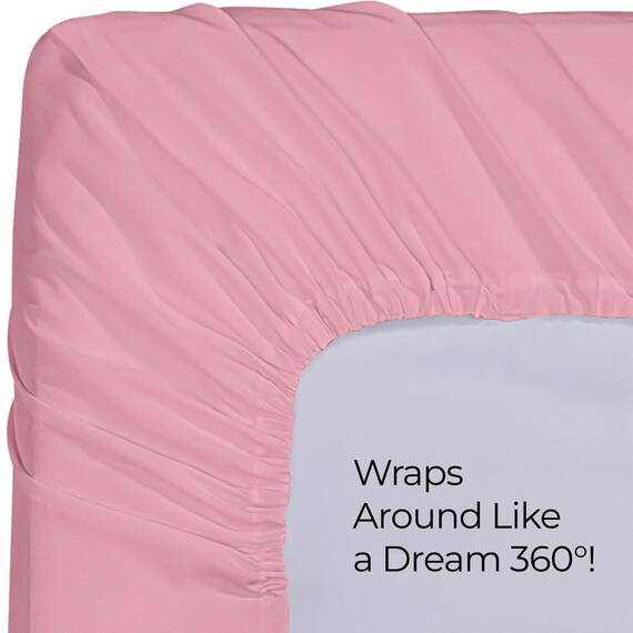 Utopia Bedding Queensize-Spannbetttuch – Bettlaken – Tiefe Tasche – weiche Mikrofaser – einlauf- und lichtbeständig, pflegeleicht, nur 1 Spannbetttuch (rosa)