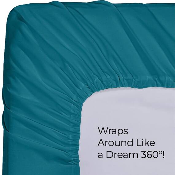 Utopia Bedding Queensize-Spannbetttuch – Bettlaken – Tiefe Tasche – weiche Mikrofaser – einlauf- und lichtbeständig, pflegeleicht, nur 1 Spannbetttuch (Denimblau)