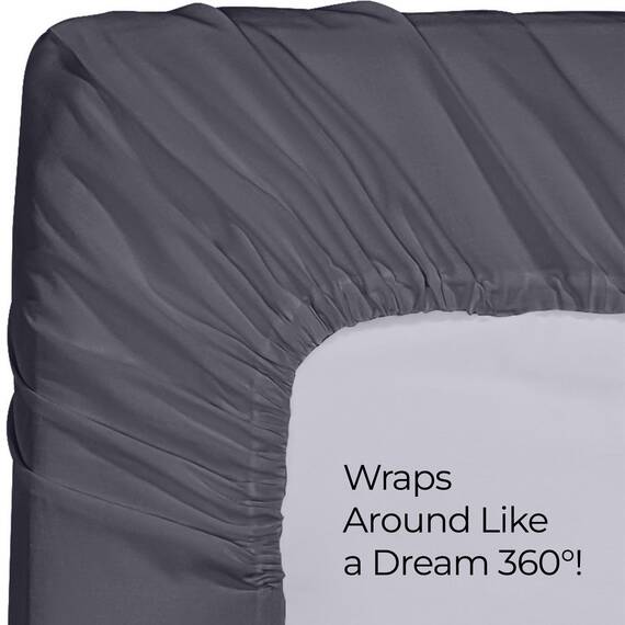 Utopia Bedding Fitted Sheet - Pack of 2 Bottom Sheets - Soft Brushed Microfiber - Deep Pockets, Shrinkage & Fade Resistant - Easy Care (Full, Grey)