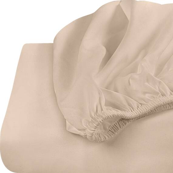 Utopia Bedding Spannbettlaken für Queen-Size, 2 Stück, weich gebürstete Mikrofaser, Tiefe Taschen, schrumpf- und lichtbeständig, pflegeleicht (Queen, Beige)