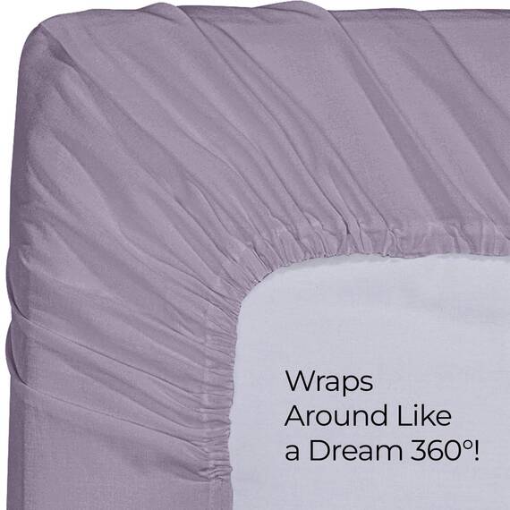 Utopia Bedding Queensize-Spannbettlaken, Tiefe Taschen, weiche Mikrofaser, schrumpft und lichtbeständig, pflegeleicht, nur 1 Spannbetttuch (Lavendel)