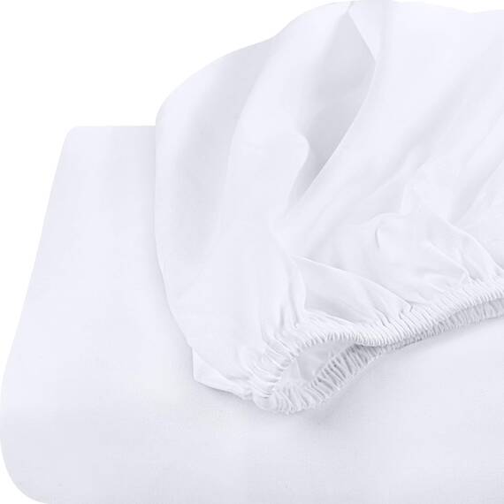 Utopia Bedding Spannbettlaken für Doppelbett, 20 Stück, weich gebürstete Mikrofaser, tiefe Taschen, schrumpft und lichtbeständig, pflegeleicht (weiß)