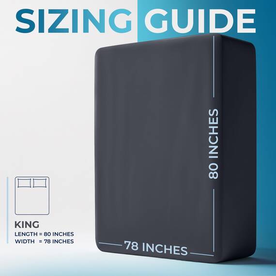 Utopia Bedding Spannbetttuch für Kingsize-Betten, extra Tiefe Taschen, Taschenhöhe 53 cm, weiche Mikrofaser, schrumpf- und farbecht, pflegeleicht, nur 1 Spannbetttuch (grau)