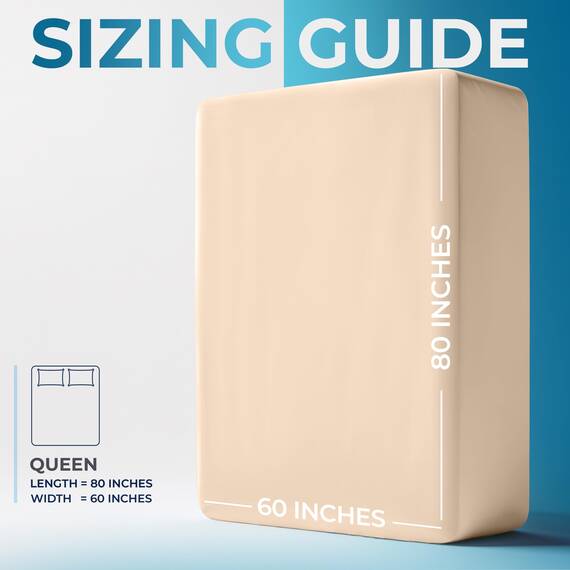 Utopia Bedding Spannbettlaken Queen – Extra Tiefe Tasche – 53 cm Tiefe – Weiche Mikrofaser – Schrumpf- und farbbeständig – Pflegeleicht – Nur 1 Spannbettlaken (Beige)