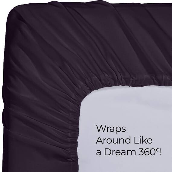 Utopia Bedding Spannbetttuch, Tiefe Tasche, weiche Mikrofaser, schrumpft und lichtbeständig, pflegeleicht, nur 1 Spannbetttuch, Violett