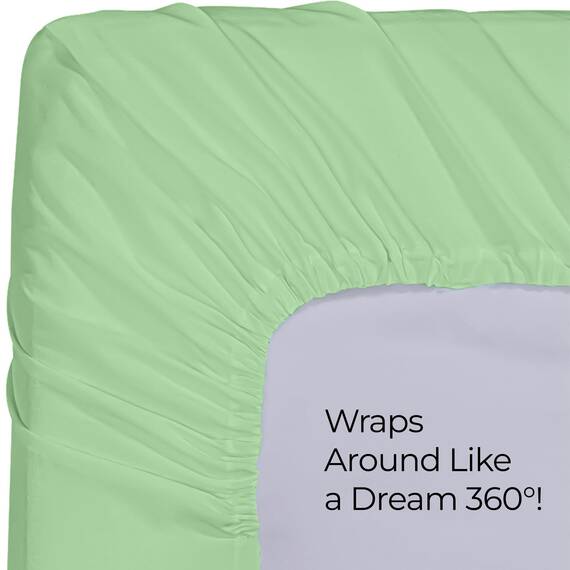 Utopia Bedding Full Spannbettlaken, Unterlaken, Tiefe Taschen, Weiche Mikrofaser, Schrumpf- und Lichtbeständig, Pflegeleicht, 1 Spannbettlaken (Salbeigrün)