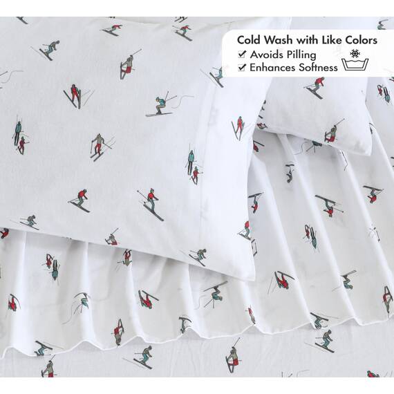 RUVANTI Flurry Friends Bettlaken aus 100% Baumwollflanell, Queensize, 4 Stück