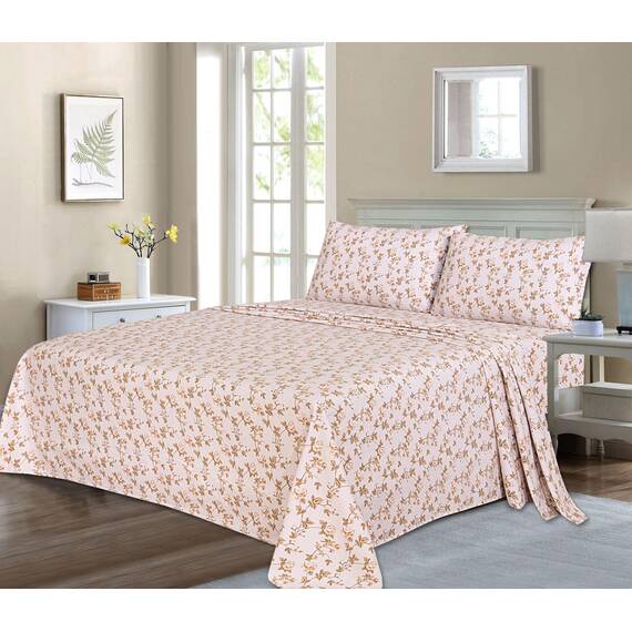 RUVANTI Flanell-Bettlaken-Sets für Queen-Size-Betten – 100 % Baumwolle, gebürstetes Flanell-Bettwäsche-Set – tiefe Taschen 40,6 cm (passend für bis zu 45,7 cm) – alle Jahreszeiten atmungsaktiv und