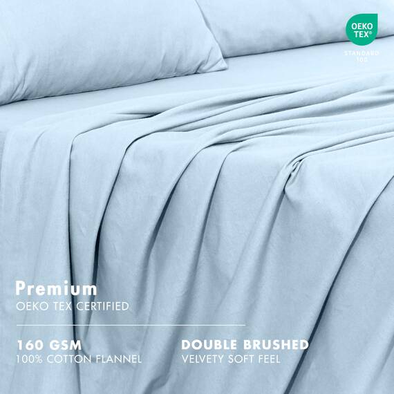 RUVANTI Flanell-Bettlaken-Sets für Queen-Size-Betten – 100 % Baumwolle, gebürstetes Flanell-Bettwäsche-Set – tiefe Taschen 40,6 cm (passend für bis zu 45,7 cm) – alle Jahreszeiten atmungsaktiv und