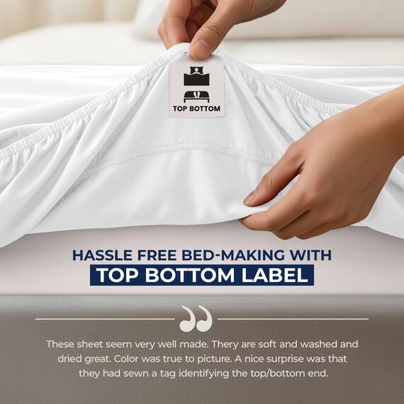 Utopia Bedding Spannbettlaken für Queen-Size-Bett, extra Tiefe Tasche, passend für Matratzen bis zu 53,3 cm, Hotel-Luxus, weich, atmungsaktiv und bequem, schrumpffrei, lichtbeständig, pflegeleicht
