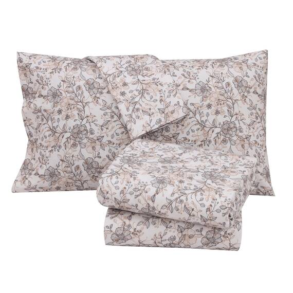 RUVANTI Flanell-Bettlaken-Sets für Queen-Size-Betten – 100 % Baumwolle, gebürstetes Flanell-Bettwäsche-Set – tiefe Taschen 40,6 cm (passend für bis zu 45,7 cm) – alle Jahreszeiten atmungsaktiv und