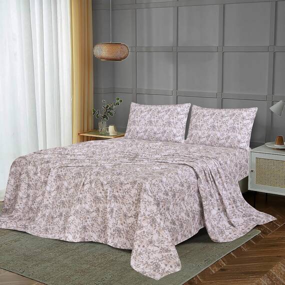 RUVANTI Flanell-Bettlaken-Sets für Queen-Size-Betten – 100 % Baumwolle, gebürstetes Flanell-Bettwäsche-Set – tiefe Taschen 40,6 cm (passend für bis zu 45,7 cm) – alle Jahreszeiten atmungsaktiv und