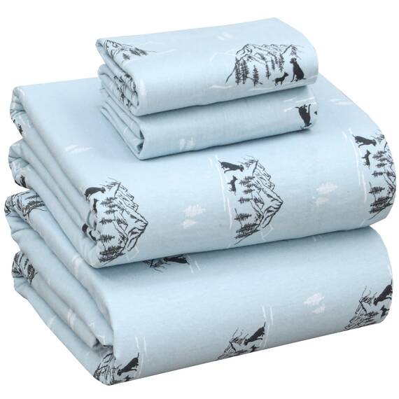 RUVANTI Flanell-Bettlaken-Sets in voller Größe – 100 % Baumwolle, gebürstetes Flanell-Bettwäsche-Set – tiefe Taschen 40,6 cm (passend für bis zu 45,7 cm) – alle Jahreszeiten atmungsaktiv und super