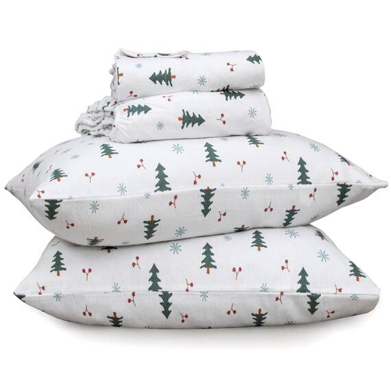 Ruvanti 4-teiliges Flanell-Bettwäsche-Set aus 100% Baumwolle mit Blumenmuster für King-Size-Bett, mit tiefer Tasche, wärmend, atmungsaktiv, Flanell-Bettlaken, Spannbetttuch und 2 Kissenbezügen
