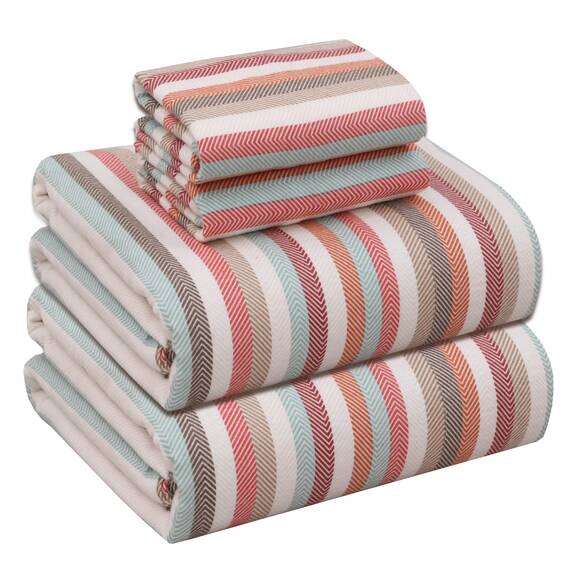 RUVANTI Flanell-Bettwäsche in voller Größe - 100% baumwolle, doppelt gebürstet, Bettlaken-Set, tiefe Taschen 40,6 cm, atmungsaktiv und extra weich für alle Jahreszeiten, warm & gemütlich, 4-teilig