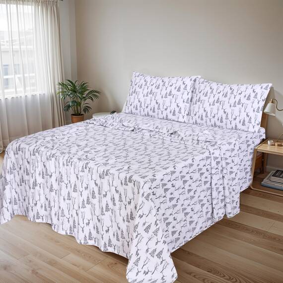 RUVANTI Flanell-Bettlaken, Queen-Size-Größe, 100 % Baumwolle, doppelt gebürstet, tiefe Taschen, 40,6 cm, Queen-Size-Bettlaken-Set, für alle Jahreszeiten, atmungsaktiv und extra weich, warm und