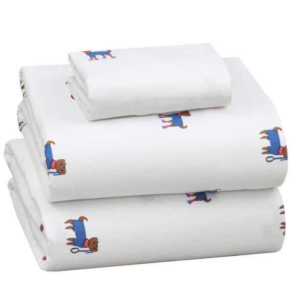 RUVANTI Flanell-Bettlaken-Sets für Doppelbetten – 100% Baumwolle, gebürstetes Flanell-Bettwäsche-Set – Tiefe Taschen 40,6 cm (passend für bis zu 45,7 cm) – alle Jahreszeiten atmungsaktiv und super